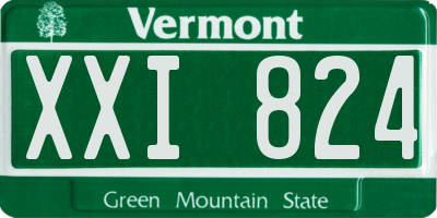 VT license plate XXI824