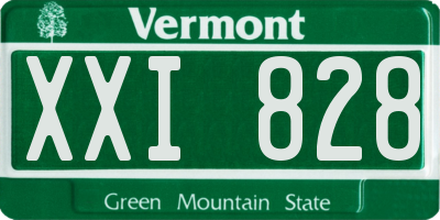 VT license plate XXI828