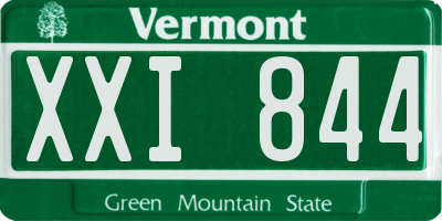 VT license plate XXI844