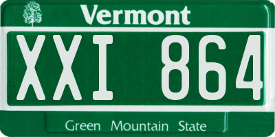 VT license plate XXI864