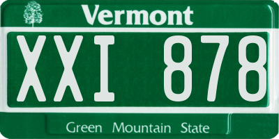 VT license plate XXI878