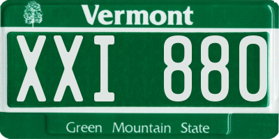 VT license plate XXI880