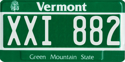 VT license plate XXI882
