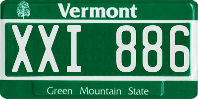 VT license plate XXI886