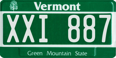 VT license plate XXI887
