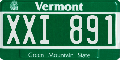 VT license plate XXI891