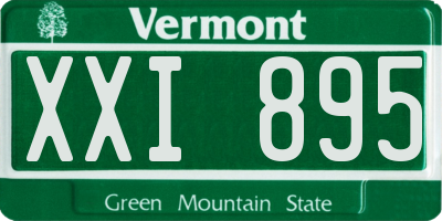 VT license plate XXI895