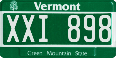 VT license plate XXI898