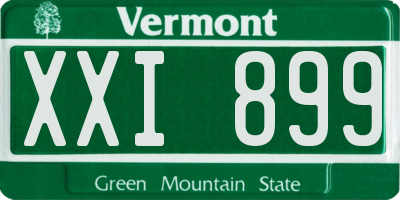 VT license plate XXI899