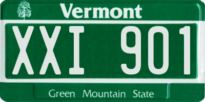 VT license plate XXI901