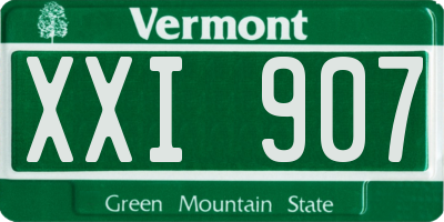 VT license plate XXI907