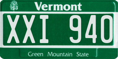 VT license plate XXI940