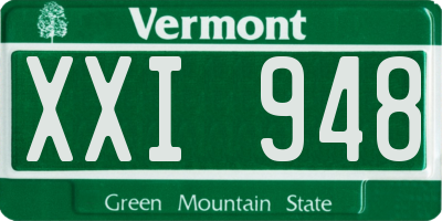 VT license plate XXI948