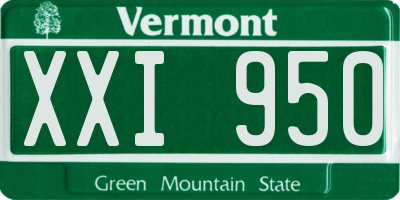 VT license plate XXI950