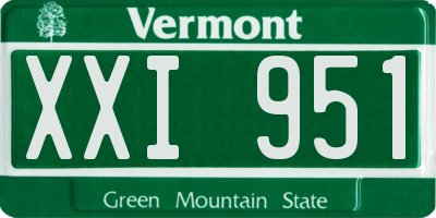 VT license plate XXI951