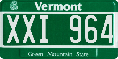 VT license plate XXI964