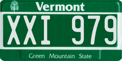 VT license plate XXI979