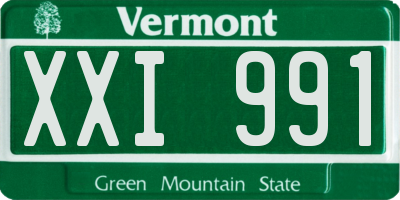VT license plate XXI991