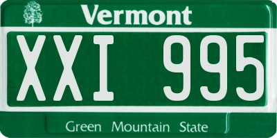 VT license plate XXI995