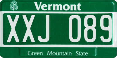 VT license plate XXJ089