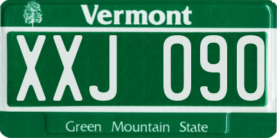 VT license plate XXJ090