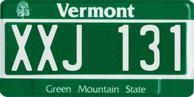 VT license plate XXJ131