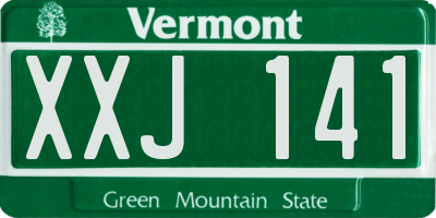 VT license plate XXJ141