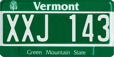 VT license plate XXJ143