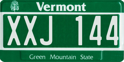 VT license plate XXJ144