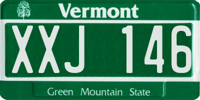 VT license plate XXJ146