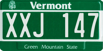 VT license plate XXJ147