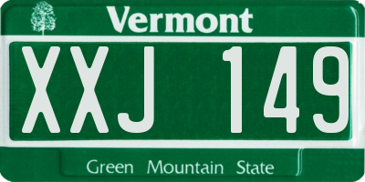 VT license plate XXJ149