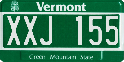 VT license plate XXJ155