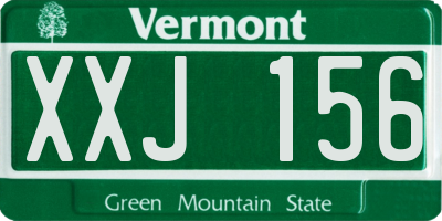 VT license plate XXJ156
