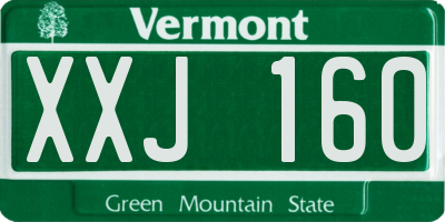 VT license plate XXJ160