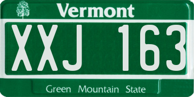 VT license plate XXJ163