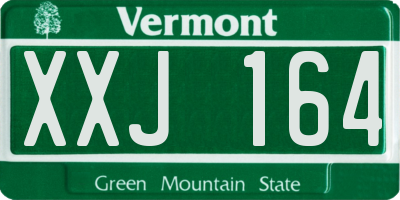 VT license plate XXJ164