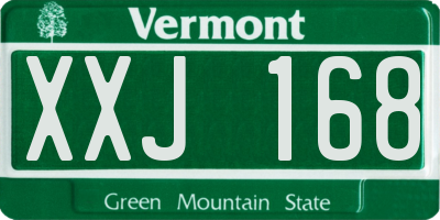 VT license plate XXJ168