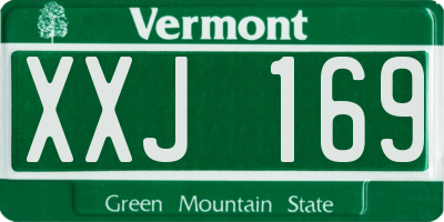 VT license plate XXJ169