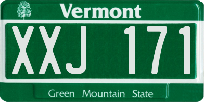 VT license plate XXJ171