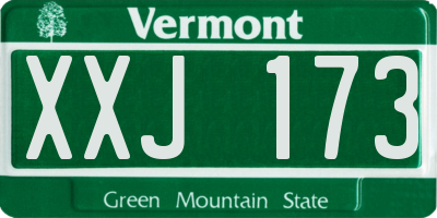 VT license plate XXJ173