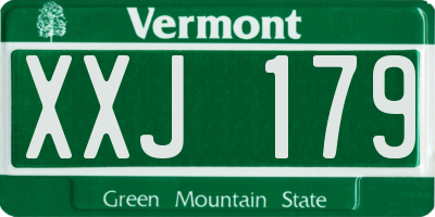 VT license plate XXJ179