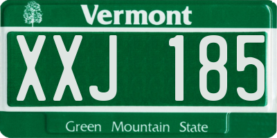 VT license plate XXJ185