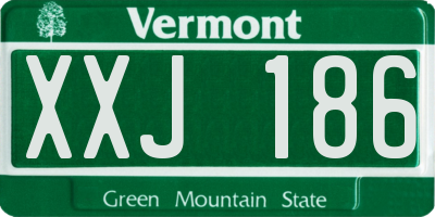 VT license plate XXJ186