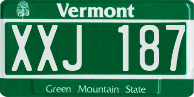 VT license plate XXJ187