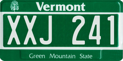 VT license plate XXJ241