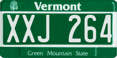 VT license plate XXJ264