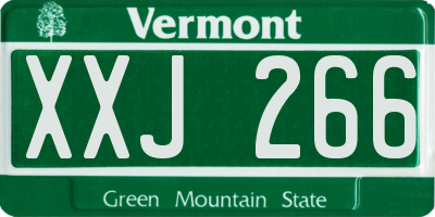VT license plate XXJ266