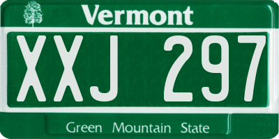 VT license plate XXJ297
