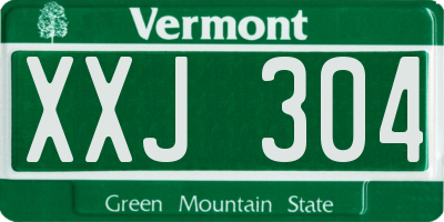 VT license plate XXJ304
